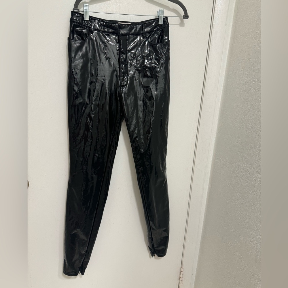 House of CB high waisted patent leather pants